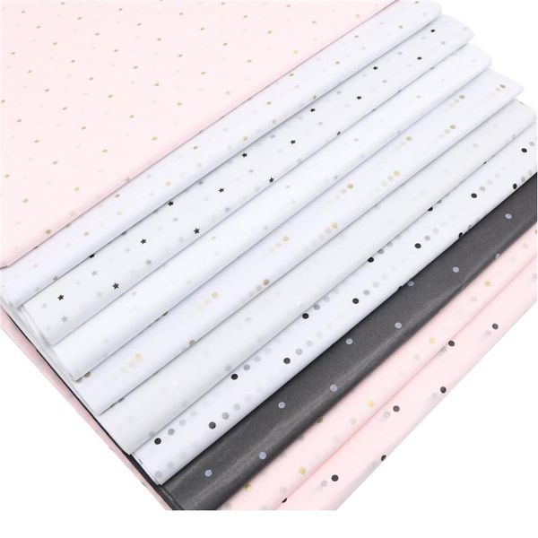 

50*70 cm gift wrapping paper diy handmade craft star love dot pattern tissue paper 28 sheets/lot floral packaging sqcwqg