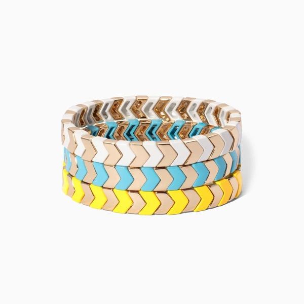 

bohemian bracelet handmade friendship braided stackable enamel rainbow tile bracelet fashion street bangles girl gift, Black