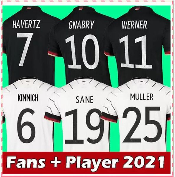 

germany soccer jerseys fans player kehrer reus muller hummels havertz sane football shirt gosens goretzka men kids kit, Black;yellow