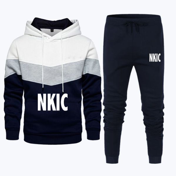 

men women tracksuits brand sweatshirt sporting fleece 2022 gyms spring jacket +pants casual men's sportswear fitness plus size s-3xl, Gray