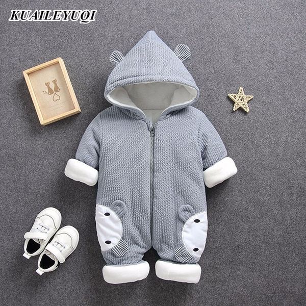 

autumn winter coat jumpsuit baby clothing newborn snowsuit boy warm romper down cotton jackets girl snow clothes bodysuit 201030, Blue