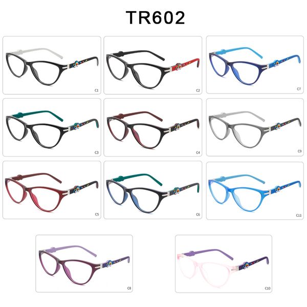 

glasses children's anti-blue anti-fatigue glasses mobile phone eye protection children flat light eye protection tr602 10pcs, White;black