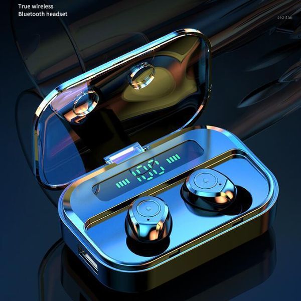 

2020 new m7 tws wireless bluetooth earphone led power display bluetooth 5.0 hifi noise cancell sport headset earbuds for1