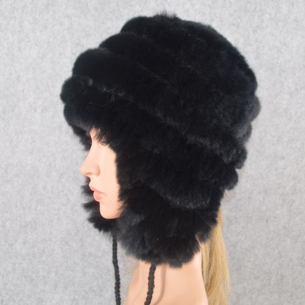 

rabbit 100% real natural rex skin hat fur hats, Blue;gray