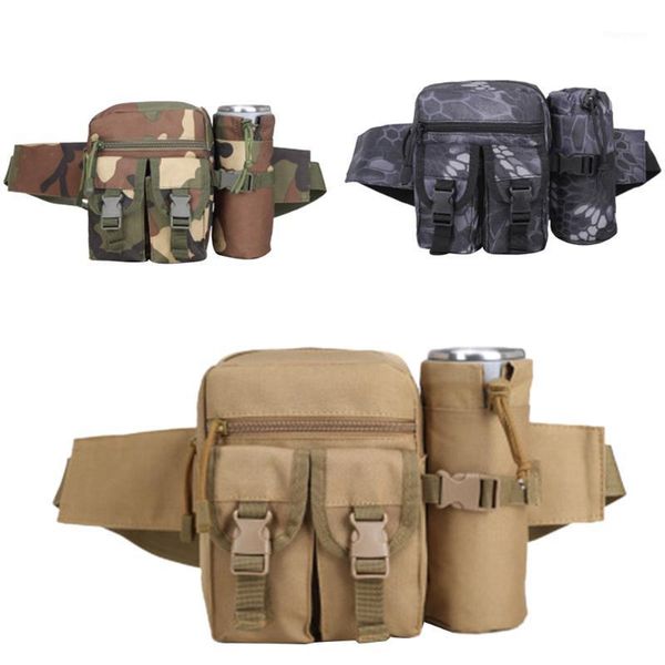 

men's waist belt bag outdoor tactical fanny pack with water bottle holder for hiking jogging running cool waist packs1