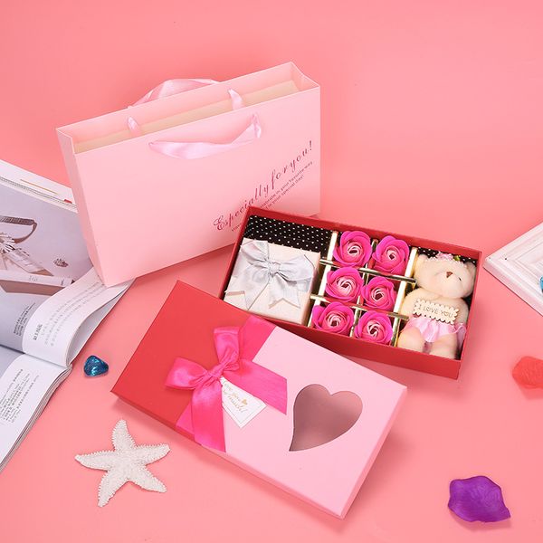

valentines gift gifts dhb3841 rose window party bear favor jewelry boxes day box packing gift box open pgibw