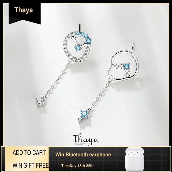 

thaya fairy tales series solid silver alice drop earrings 925 sterling silver crystal for women engagement gift fine jewerlry