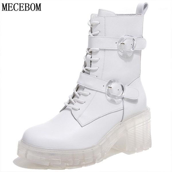 

luxury women motocycle boots crystal transparent sole fashion buckle ladies platform white high heels zipper women ankle boots1, Black