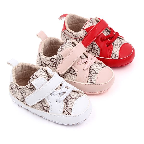 Scarpe per neonati Scarpe casual per bambini in pelle di moda Scarpe per neonato fatte a mano antiscivolo 0-18 mesi