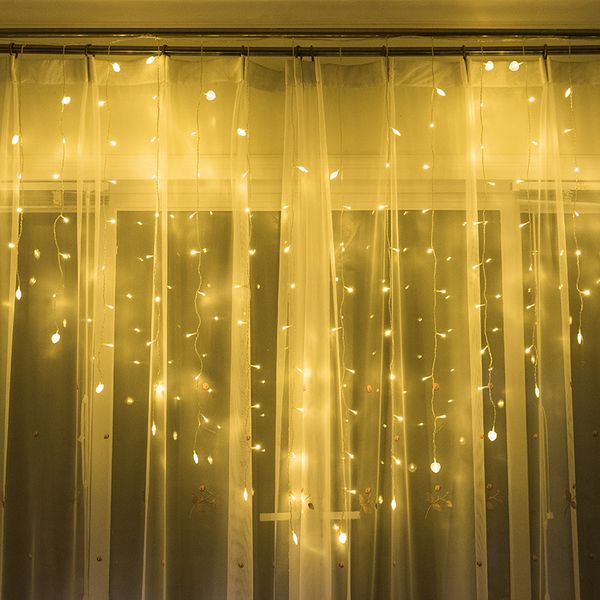 

led love heart colorful lamp festival window curtains icicle decoration lights string room copper wire flash lights 22xc l1