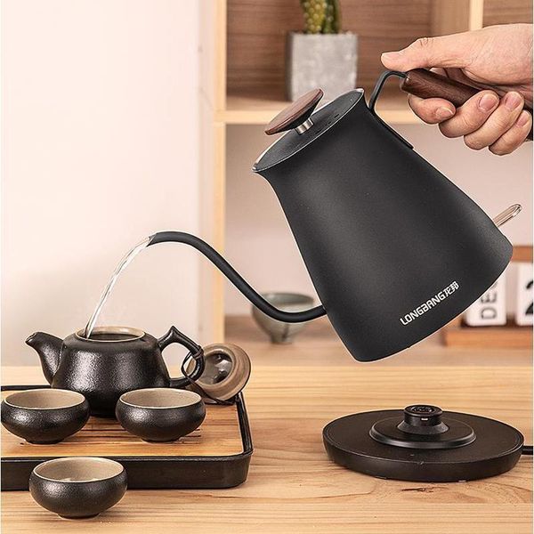 

electric kettles 1.0l kettle gooseneck stainless steel household slender mouth boiling pot drip coffee hand punch 220v1
