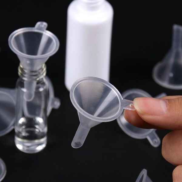 

10pcs mini plastic funnel small mouth liquid oil funnels laboratory supplies tools school experimental bbyloe