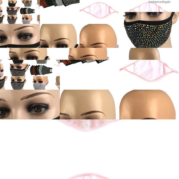 

bling dustproof pm2.5 protective mask diamond mouth fashion masks washable reusable 3v6l 1vmj