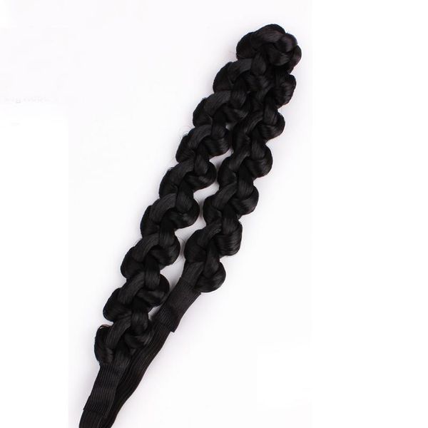 

2cm girls wig headband braids hair accessories women hairstyle plait braided hair band girls elastic hairband female wmtqwe, Black;brown