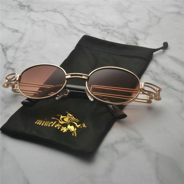 

sunglasses women vintage men metal frame polygon oval sun glasses for retro gold black 2021 summer yellow fml, White;black