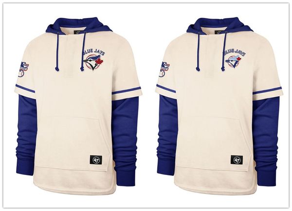 

toronto blue jays men sweatshirt cooperstown heritage shortspullover baseball hoodie, Black