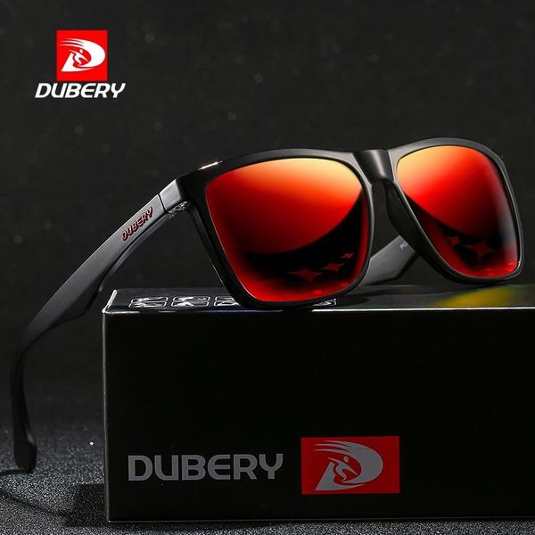

sunglasses dubery fashion square polarized men outdoor travel uv400 sun goggles male super light frame n44, White;black