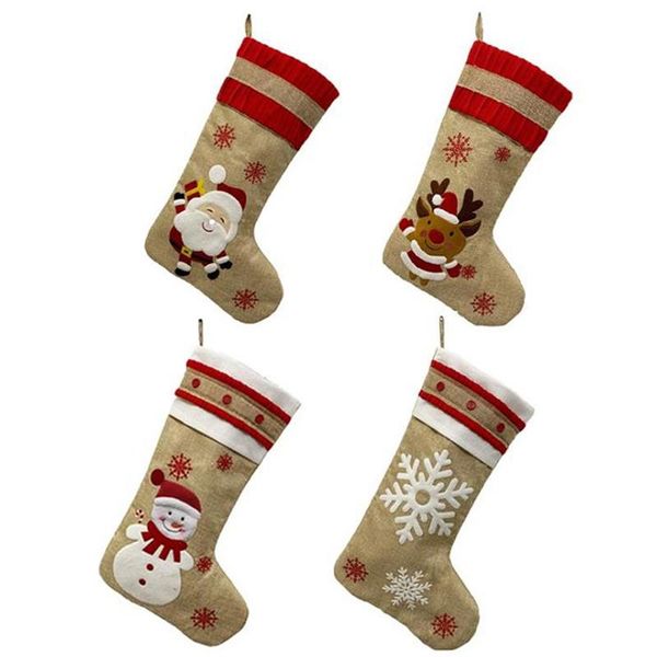 

christmas decorations 1pc stocking socks candy gift bags holder diy xmas tree hanging ornaments year decor