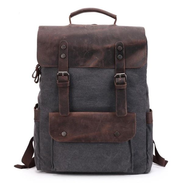 

wiliamganu crazy horse men backpack 2021 waterproof luxury leather school bag large lapr men's backpacks male canvas