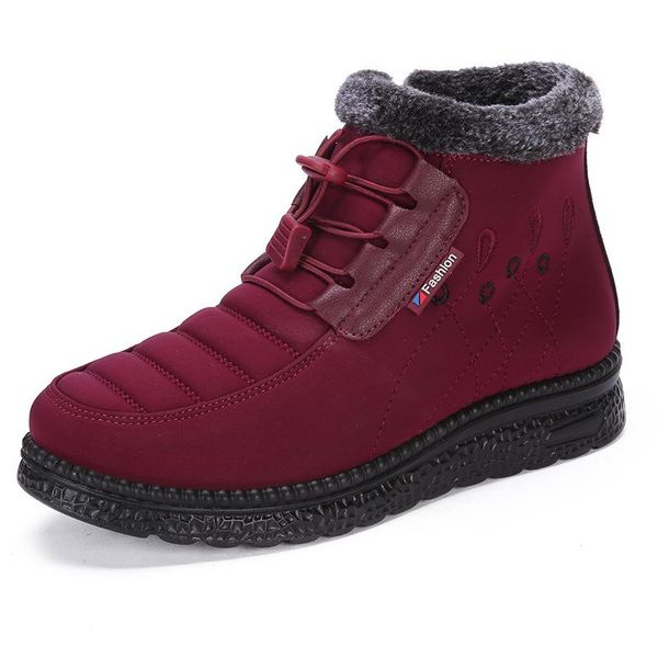 

boots woman new brand handmade shoes woman plush furry comfortable winter boots new arrival female shoes large size, Black