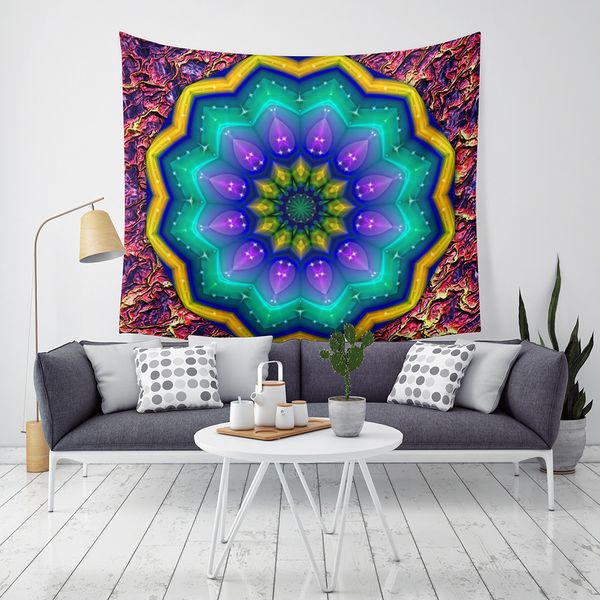 

new arrival 9 styles bohemia style home decor tapestries beach towel camping blanket bedsheet table-cloth with led