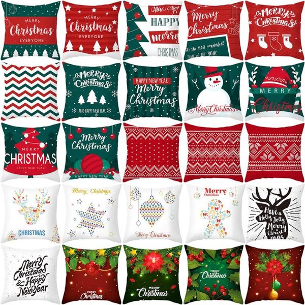 

luanqi christmas cushion cover square decorative pillows sofa christmas decorations for home natal 2020 noel new year xmas gift