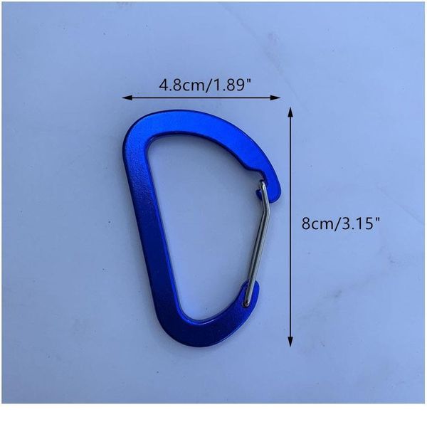 

1pcs durable 12kn d carabiner key aluminum wire gate spring clip locking backpack hammock camping hiking climbing e qylaho