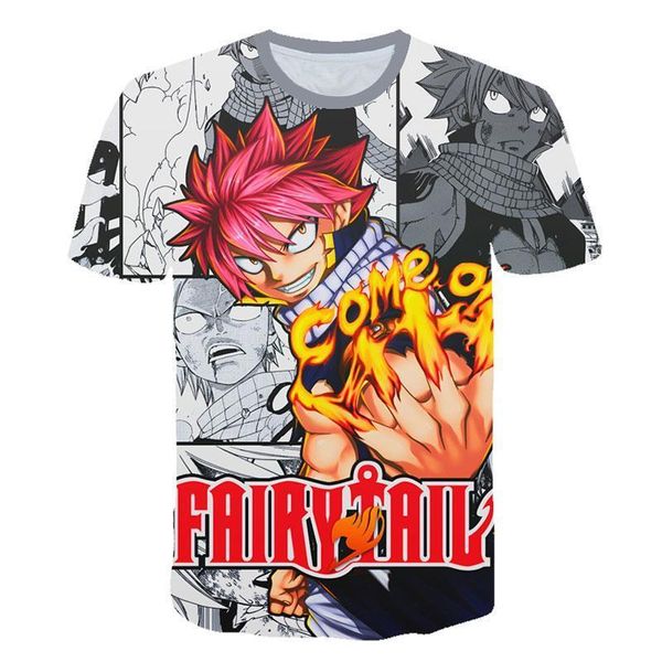 

аниме сказочный хвост natsu dagneel lucy heartfilia erza acllet 3d печать футболка повседневная короткая рукава футболка японских мультфильм, White;black