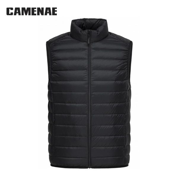 

men's down & parkas camenae vest men waterproof stand-up collar padded lightweight for zip-up waistcoat winter clothes, Black
