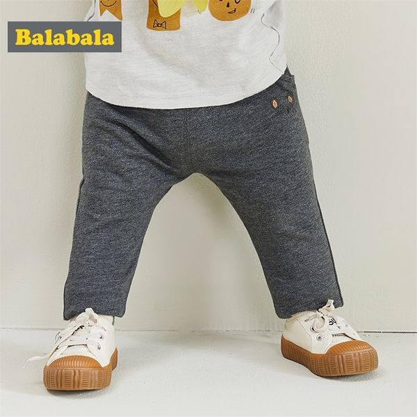 Balabala Baby Calças Algodão Calças Casuais Moda Fashion's Leggings Elastic Confortável Calças Calças 2020 Primavera e Outono LJ201012