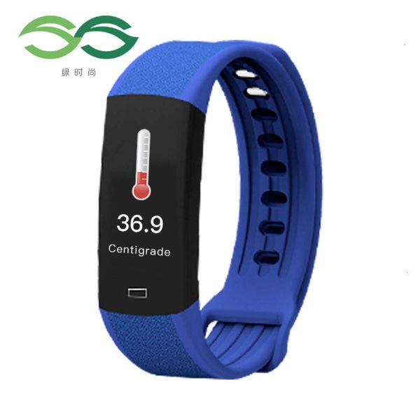 

ss green fashion b6w smart bracelet real time temperature monitoring heart rate prsure blood oxygen sleep exercise meter s