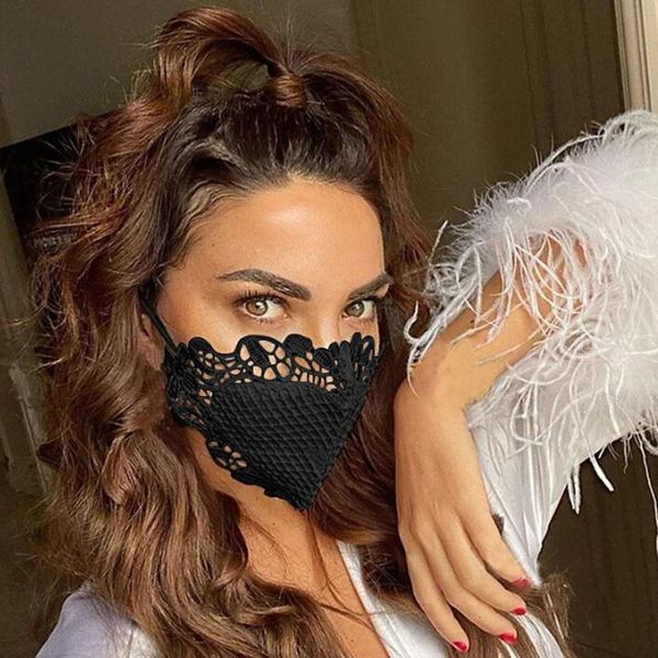 

personality factory 6 styles protective fashion lace dustproof breathable cotton cloth washable reusable face mas