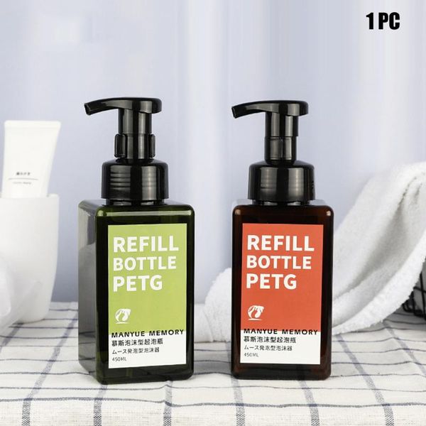 

soap foaming bottle shower gel shampoo makeup tool facial cleaner lotion storage portable travel pump dispenser 450ml refillable