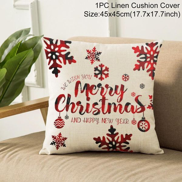 

fengrise 45cm pillowcase cushion cover merry christmas decor for home 2020 noel natal cristmas ornament gift happy new year 2021 wmtaby