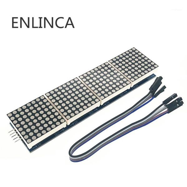 

display max7219 led microcontroller dot matrix module 4 in one with 5p line 1 red/green/blue tv display1