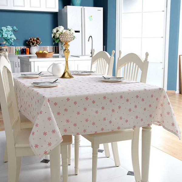 

настраиваемые льняные хлопчатобумажные скатерти красные снежинки рождественская столовая ткань для свадебного банкета стиркий стол крышка те
