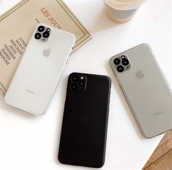 

pp matte mobile phone cover ultra thin transparent shell frosted full protector cases for iphone 12 pro max x xr xs 11 7 8 for samsung a51