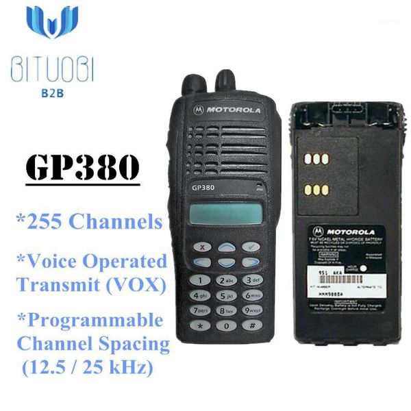 

refurbished gp380 vhf uhf betriebsfunk analog radio 136-174mhz 403-470mhz walkie talkie with 255 channels1