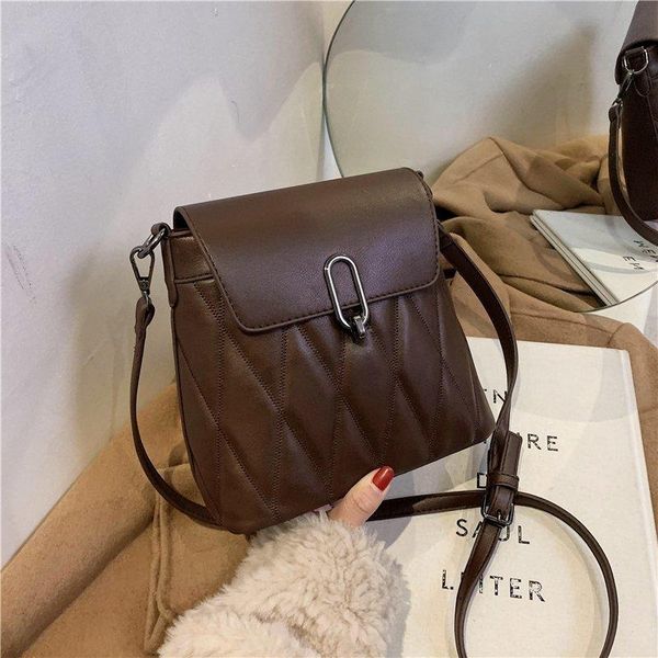 

shoulder bags lattice square tote bag 2021 fashion high-quality pu leather women's designer handbag high capacity messenger