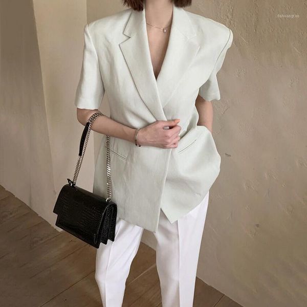 

ladies office work two piece set pants summer women korean style short sleeve turn down collar coat and long pants 2 piece sets1, White