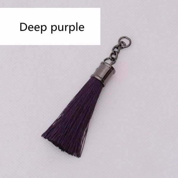 

2pcs alloy rayon gun color pull ring tassel keychain diy garments decorative accessories woman phone bag tassels fringe pendants h bbysim
