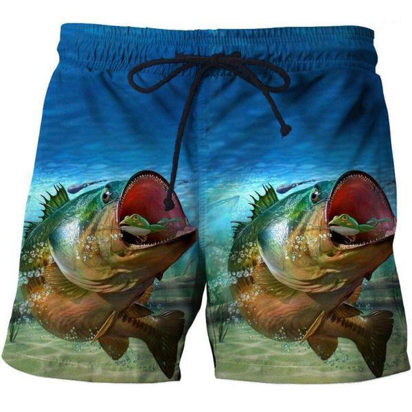 

men's shorts 3d fish quick dry summer mens siwmwear men beach board briefs for swim trunks wear asian size s-6xl1, White;black