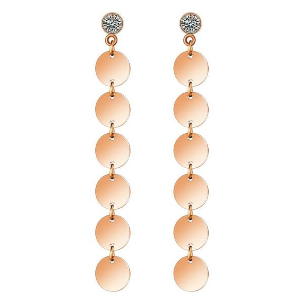 

2020 fashion jewelry titanium steel temperament circle earrings crystal from swarovskis simple hipster inlaid zircon fit women, Silver