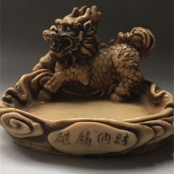 

ancient hand-carved unicorn ashtray china's