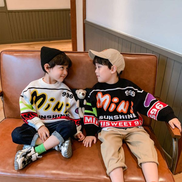 

autumn boys' pullover t-shirt bottomed sweater china universi new children's clothing 2020, Blue