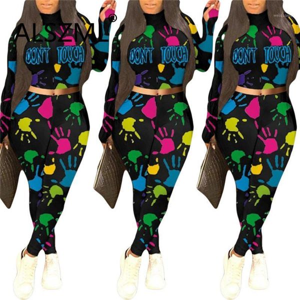 

o neck long sleeve dot print crop and pants casual lady fashion women tracksuits high street chic tracksuits1, Gray