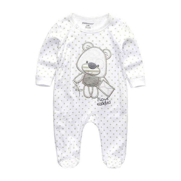 Baby Bodysuits Newborn Baby Girl Одежда Roupas de Bebe Полный рукав Одежда Baby Baby Одежда Spring Fall Pajamas G1221