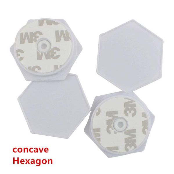 

cell phone mounts & holders 10-100pcs concave grooved hexagon blank material mobile folding stretch airbag bracket holder balloon support