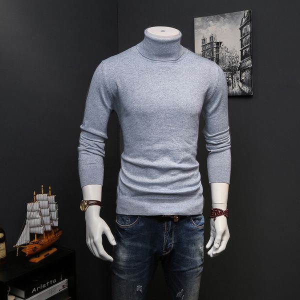 

men pullover wool shirt new cloth man sweater of cashmere winter jacket high long occasional sleeve malha, White;black