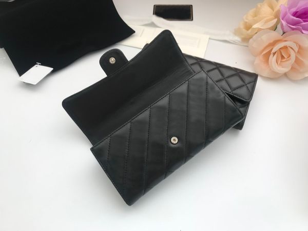 Marke Luxus Designer Mode Hohe Qualität Damen Umhängetasche Flip Clutch Kaviar Lammfell Brieftasche 007